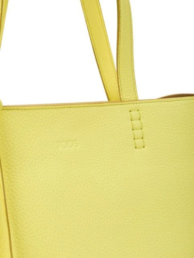 Shop Tod's Wave Shopper Tote In Yellow