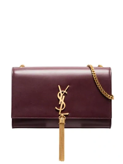 Shop Saint Laurent Kate Shoulder Bag In Red