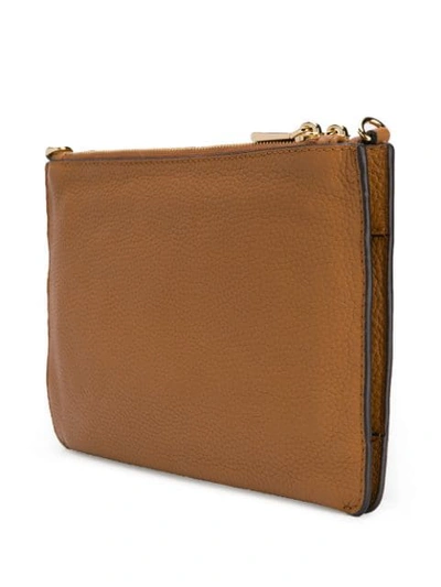 Shop Michael Michael Kors Pebbled Pouch Crossbody Bag In Brown