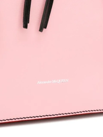Shop Alexander Mcqueen Double Zip Clutch In 5550 Pink
