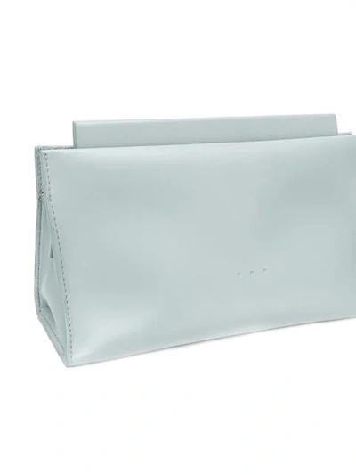 Shop Aesther Ekme Slope Clutch In Blue