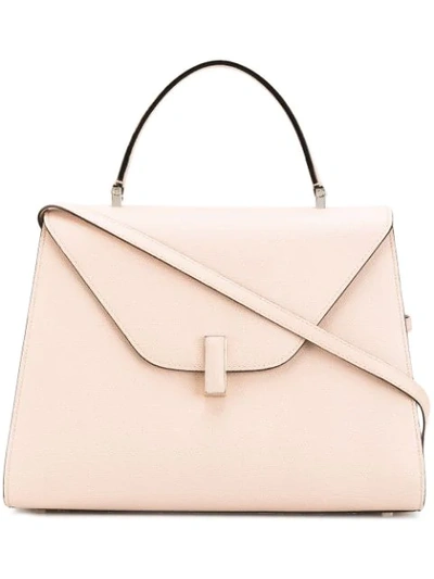 Shop Valextra Foldover Structured Tote - Pink