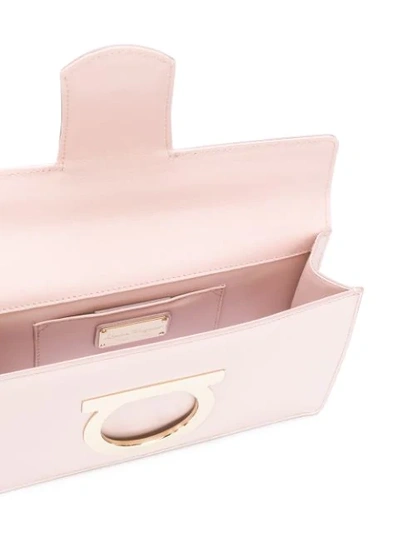 Shop Ferragamo Gancio Clutch Bag In Pink