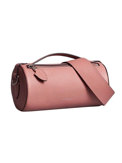 Shop Burberry The Leather Barrel Bag In Pink