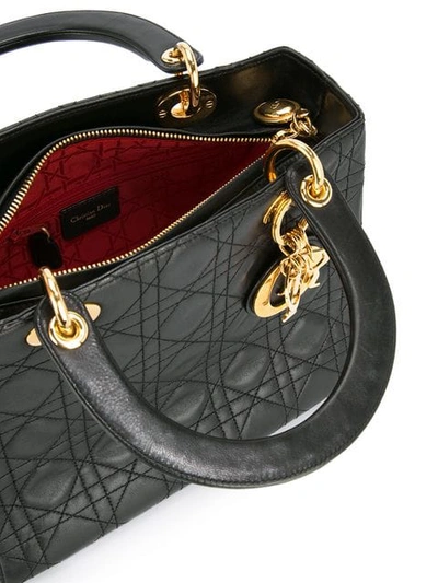 Pre-owned Dior Lady  Cannage Bag In Black