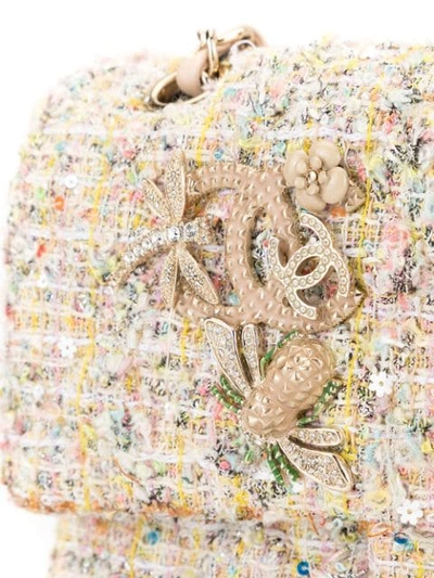 Pre-owned Chanel 2.55 Line Insect Charm Rhinestone Spangle Double Flap Chain Shoulder Bag In Pink