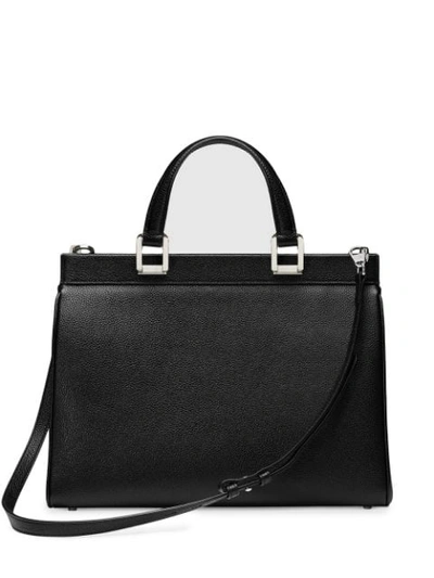 Shop Gucci Zumi Medium Top Handle Bag In Black