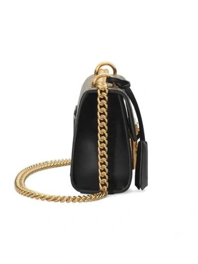 Shop Gucci Gold Gg Bees Padlock Small Shoulder Bag In Neutrals