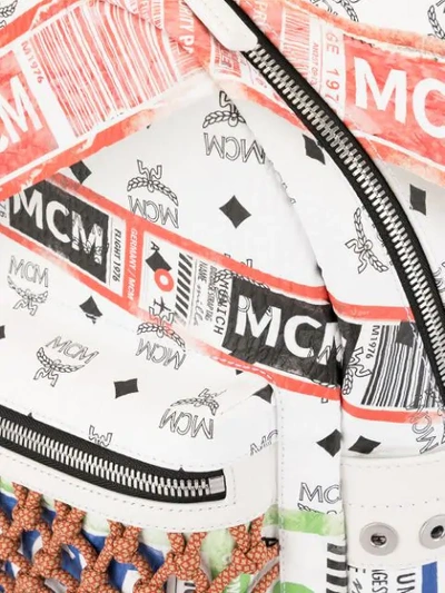 Shop Mcm Stark Flight Print Backpack In White