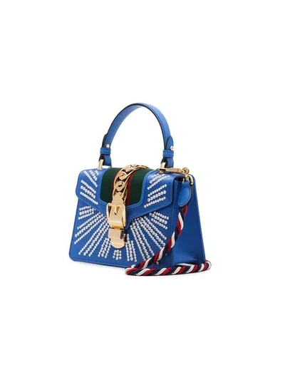 Shop Gucci Blue Dia Satchel Mini Shoulder Bag