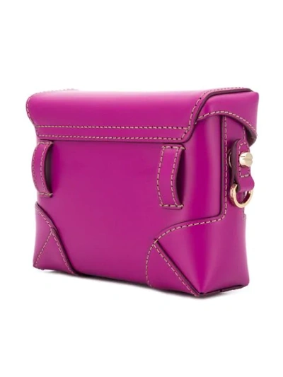Shop Mcm Foldover Belt Bag - Purple