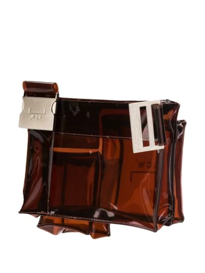 Shop A-cold-wall* Transparent Multi Pocket Bag In Brown