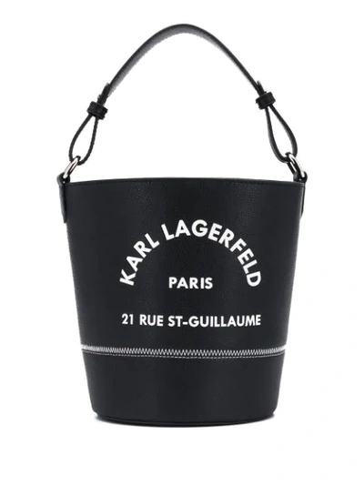 Shop Karl Lagerfeld Rue St Guillaume Bucket In Black