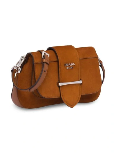 Shop Prada Sidonie Bag - Brown