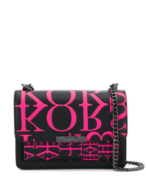 michael kors black neon purse