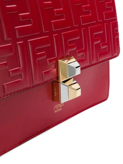 Shop Fendi Kan I Shoulder Bag In Red