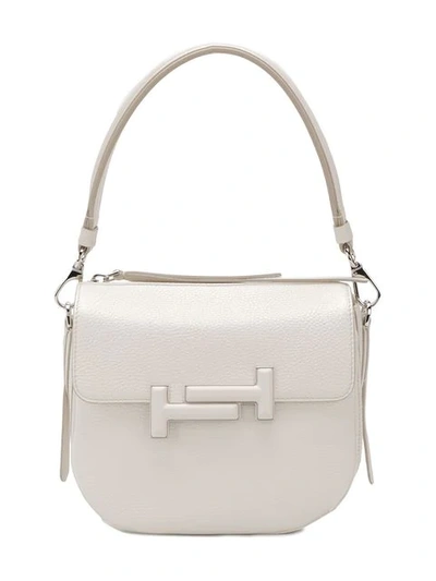 Shop Tod's Double T Shoulder Bag In White