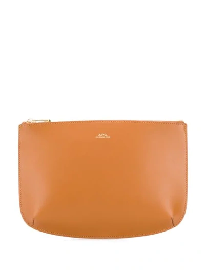 Shop Apc Sarah Pouch Bag In Brown