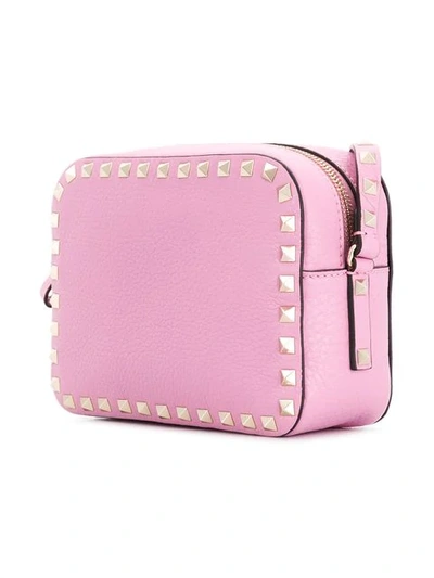 Shop Valentino Rockstud Camera Crossbody Bag In Pink