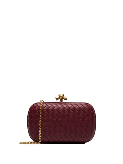 BOTTEGA VENETA BTTGA CHAIN KNOT LTHR CLUTCH - 红色