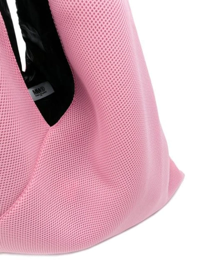 Shop Mm6 Maison Margiela Triangle Handle Tote Bag - Pink