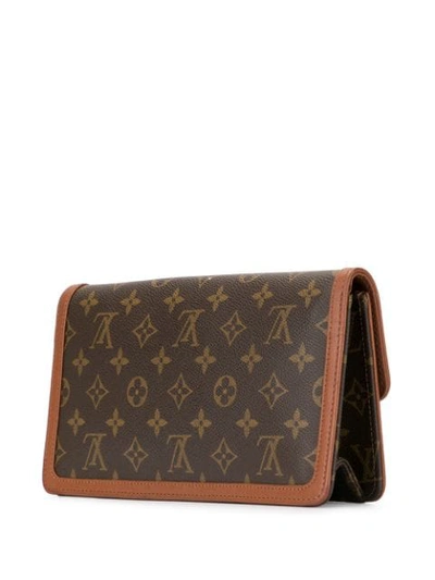 Shop Pre-owned Louis Vuitton Pochette Damme Pm Clutch In Brown