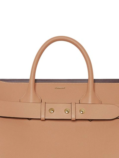 Shop Burberry The Large Leather Triple Stud Belt Bag In Brown