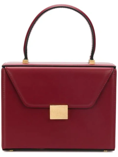 Shop Victoria Beckham Vanity Top Handle Bag - Red