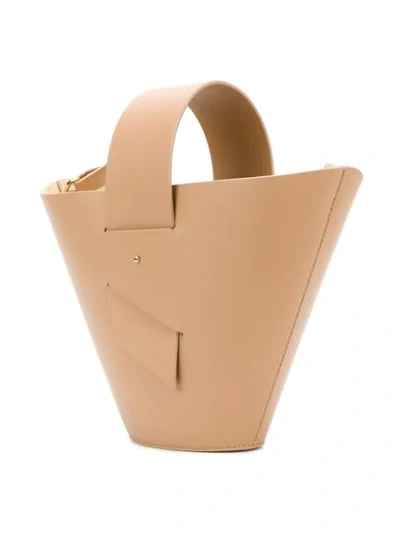 Shop Carolina Santo Domingo Bucket Shoulder Bag In Neutrals