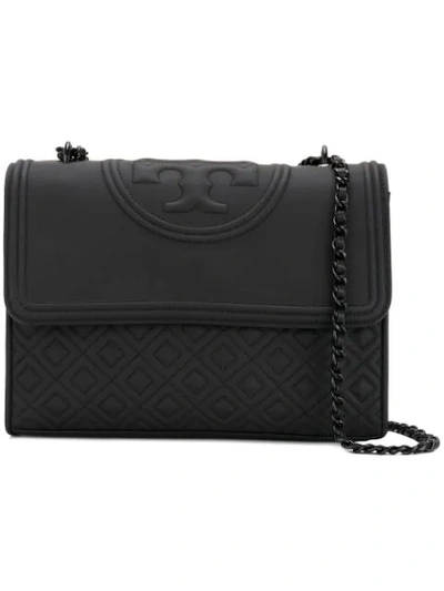 Shop Tory Burch Fleming Matte Crossbody Bag In Black