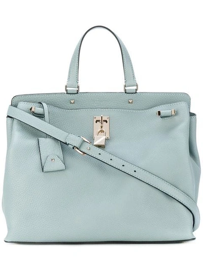 Shop Valentino Garavani Handle Bag In Blue