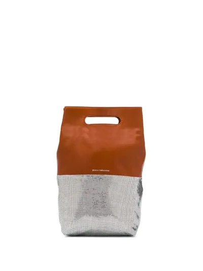 Shop Rabanne Handtasche Mit Kontrastdetails In M221 Brown