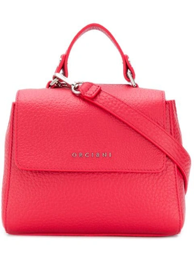 Shop Orciani Logo Shoulder Bag In Red