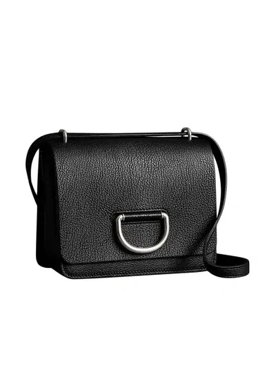 Burberry D-ring Grainy Goatskin Small Crossbody Bag In Black