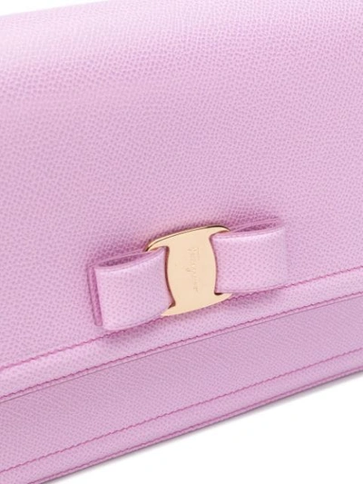 Shop Ferragamo Salvatore  Vara Bow Medium Shoulder Bag - Pink