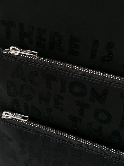 Shop Mm6 Maison Margiela Charity Aids-print Shoulder Bag In Black