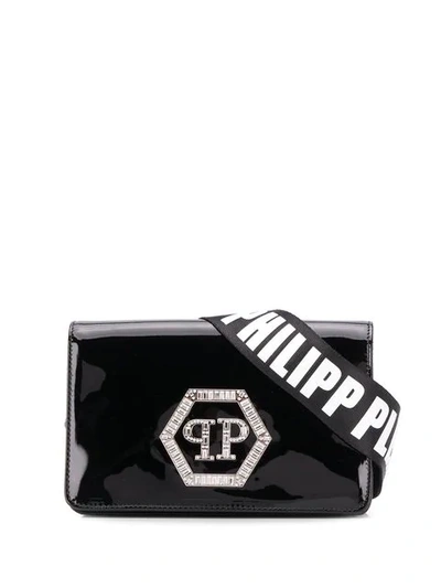 Shop Philipp Plein Logo Shoulder Bag In Black