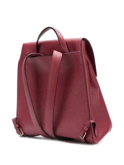Shop Valextra Iside Backpack In Red