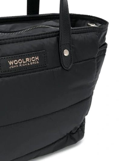 Shop Woolrich Puffer Tote Bag In 100 Black