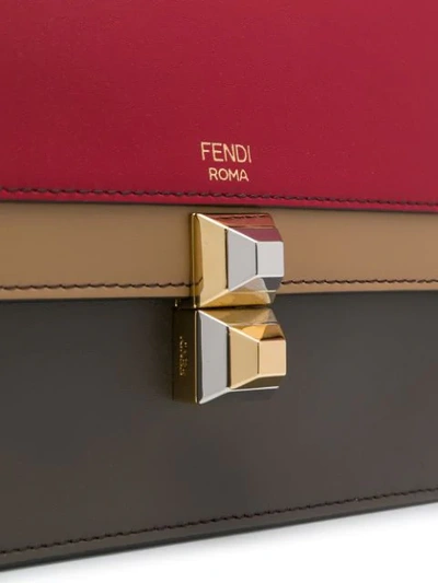 Shop Fendi Kan I Small Shoulder Bag In Red