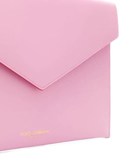Shop Dolce & Gabbana Envelope Clutch In Pink