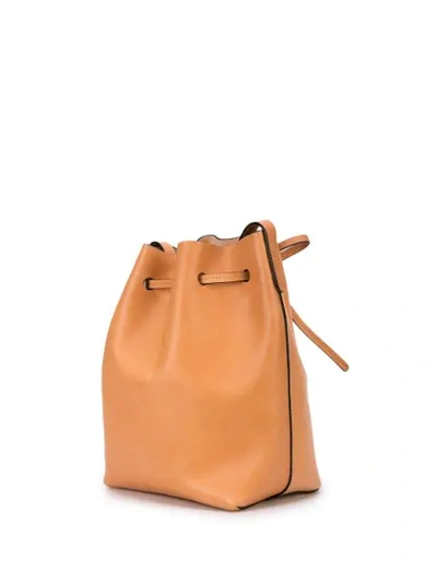 Shop Mansur Gavriel Mini Bucket Bag In Natural
