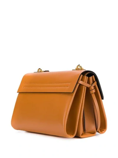 Shop Valentino Garavani Vring Shoulder Bag In 0mu Tan
