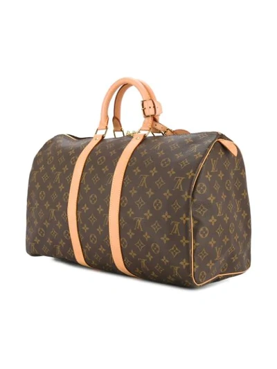 Pre-owned Louis Vuitton Keepall 45 Luggage Bag In Brown