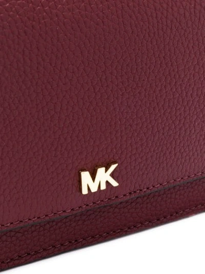 Shop Michael Michael Kors Pebbled Convertible Crossbody Bag In Red