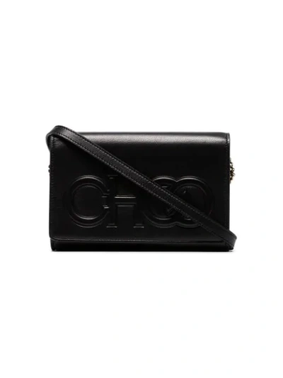 Shop Jimmy Choo Black Sonia Leather Shoulder Bag