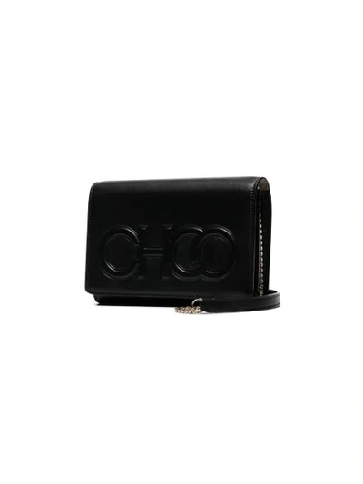 Shop Jimmy Choo Black Sonia Leather Shoulder Bag