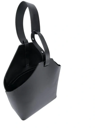 Shop Aesther Ekme Top Handle Bucket Bag In Black