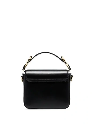 Shop Chloé C Top-handle Leather Bag In Black
