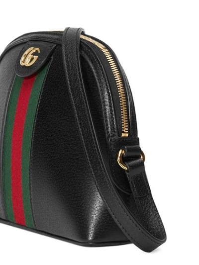 Shop Gucci Small Ophidia Shoulder Bag In Black